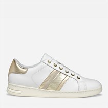 GEOX Womens Jaysen Trainers White/Light Gold White/Lt Gold