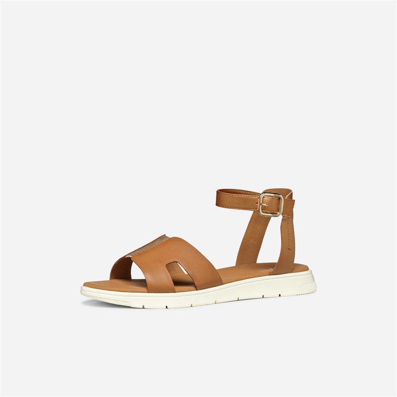 GEOX Womens Dandra Sandals Camel/Light Gold Camel/Lt Gold