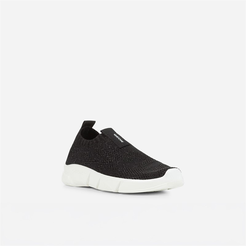 GEOX Junior Girls Aril Slip On Trainers Black