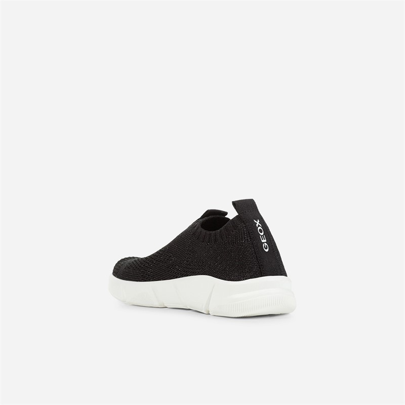 GEOX Junior Girls Aril Slip On Trainers Black