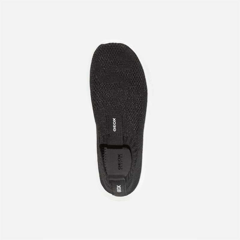 GEOX Junior Girls Aril Slip On Trainers Black