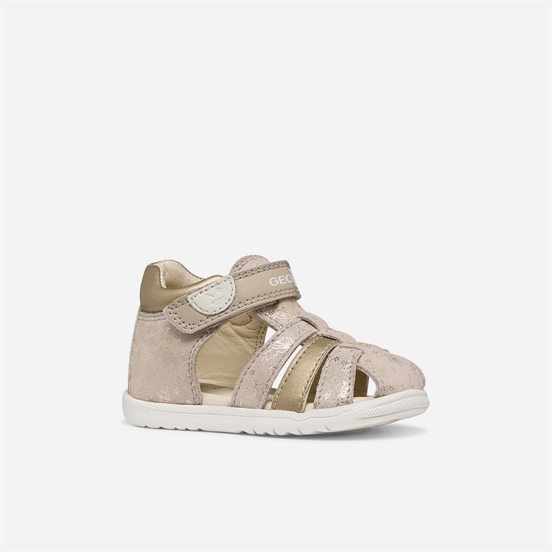 GEOX Infant Girls Macchia Sandals Beige/Platinum