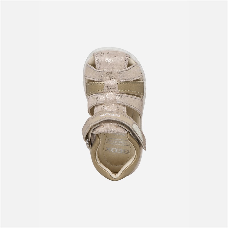 GEOX Infant Girls Macchia Sandals Beige/Platinum