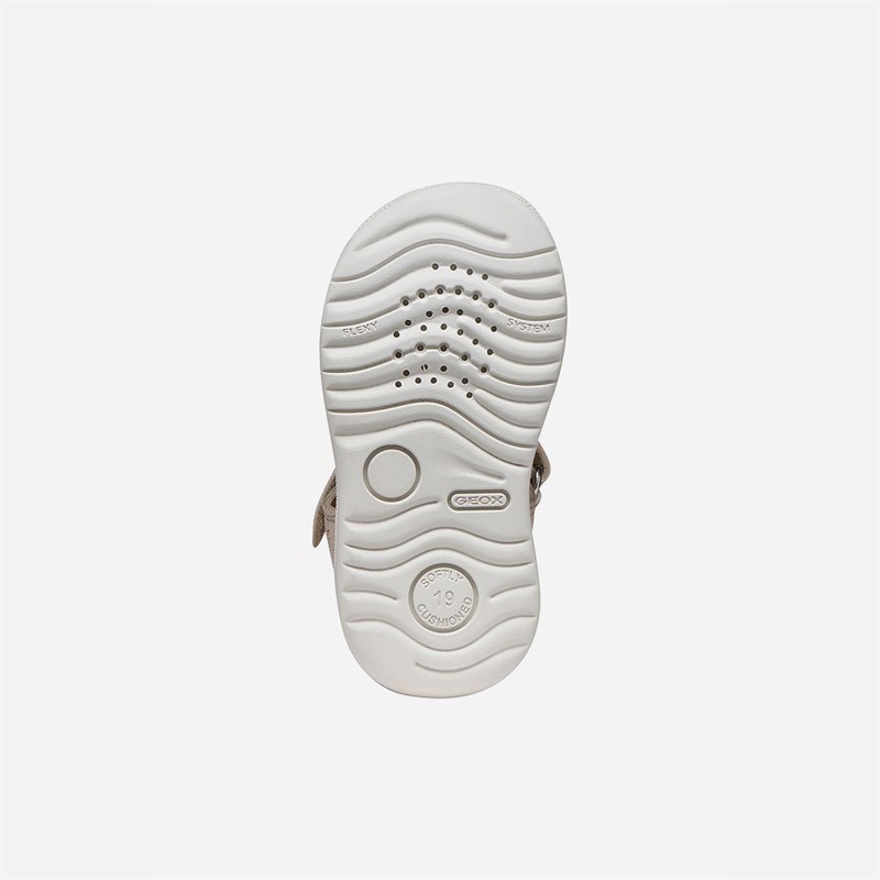 GEOX Infant Girls Macchia Sandals Beige/Platinum