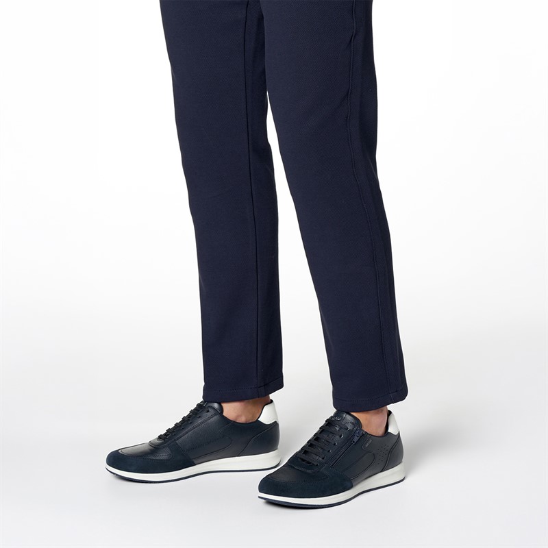 GEOX Mens Avery Trainers Navy
