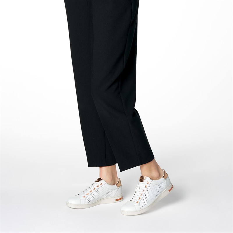 GEOX Damen Jaysen Turnschuhe Weiß/Peach