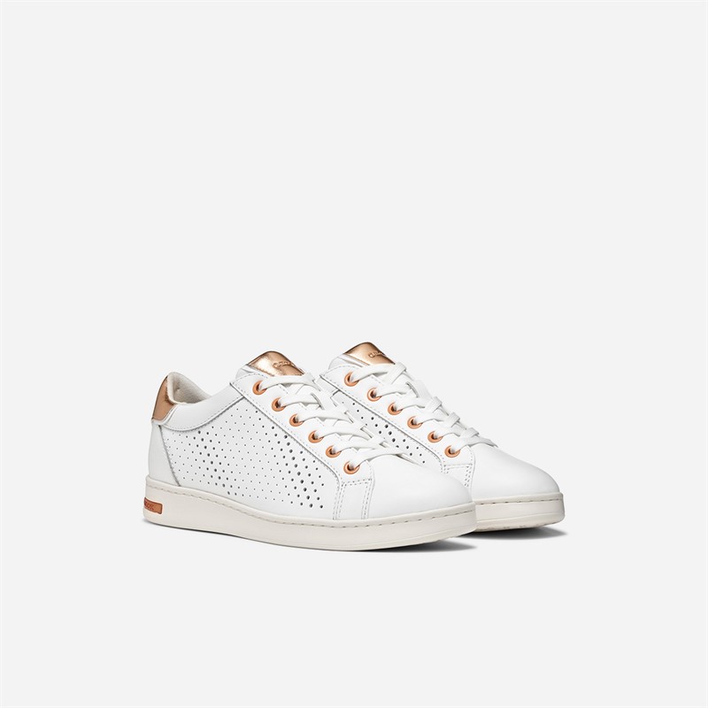 GEOX Damen Jaysen Turnschuhe Weiß/Peach