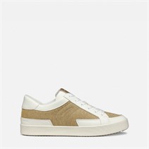 GEOX Dame Blomiee Metallic Trænere Lys Guld/Off White Lt Gold/Off White