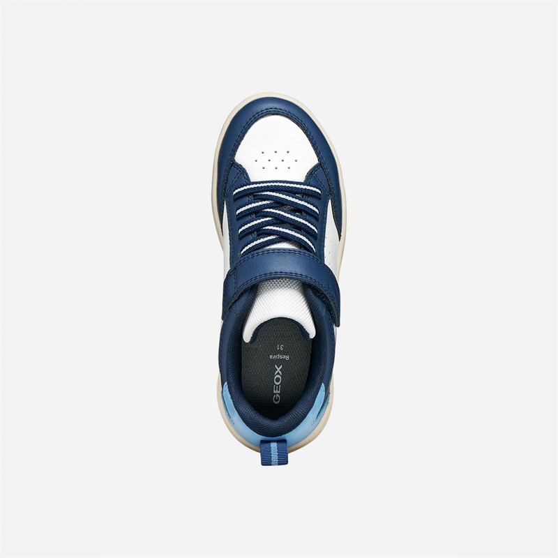 GEOX Junior Junge Washiba Sneaker Weiß/Navy