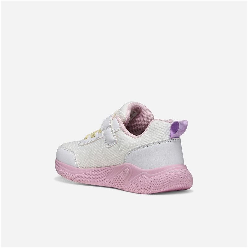 GEOX Junior Mädchen Sprintye Trainers Weiß/Rosa