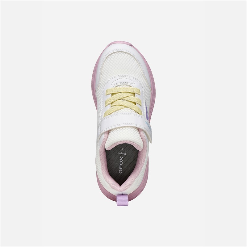 GEOX Junior Mädchen Sprintye Trainers Weiß/Rosa