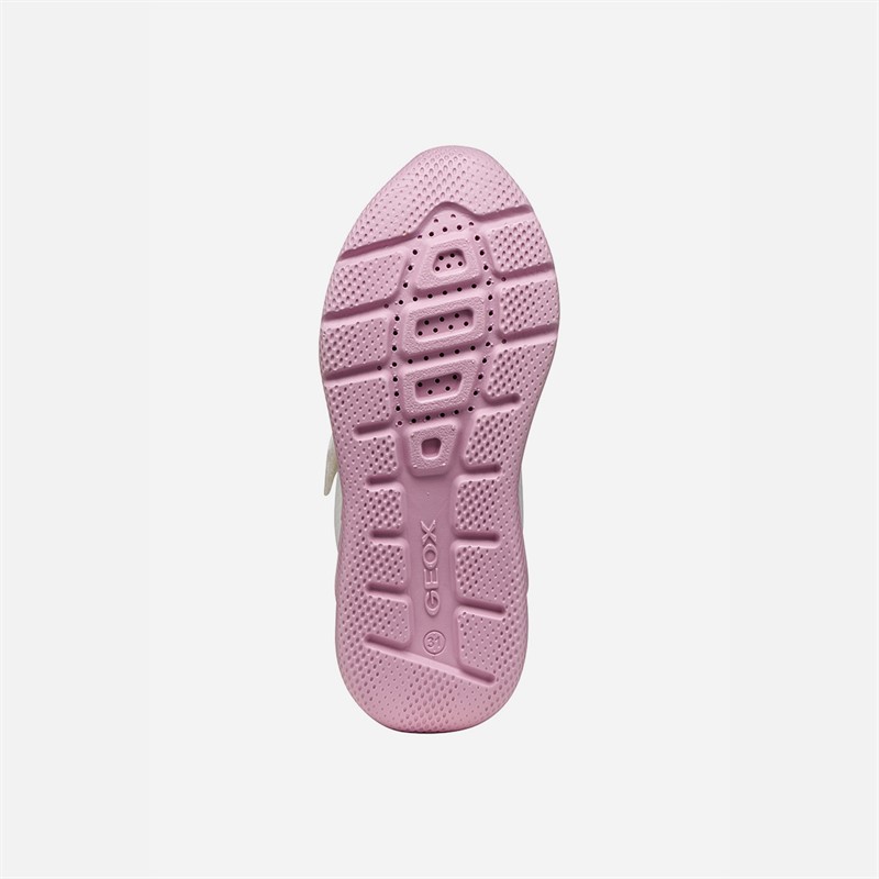 GEOX Junior Mädchen Sprintye Trainers Weiß/Rosa