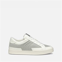 GEOX Dame Blomiee Metallic Træningssko Silver/Optic White