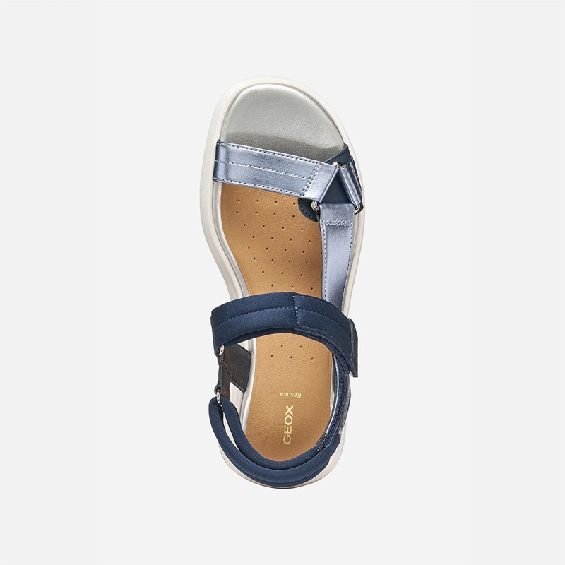 GEOX Damen Flextride S Sandalen Navy/Avio
