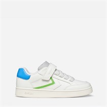 GEOX Junge Eclyper Turnschuhe Weiß/Hellgrün Weiß/Lt Green