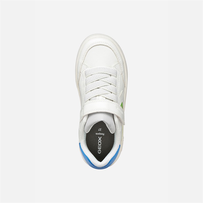 GEOX Junge Eclyper Turnschuhe Weiß/Hellgrün Weiß/Lt Green