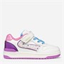 GEOX Kleinkind Mädchen Washiba Turnschuhe Weiß/Dunkelviolett Weiß/Dk Purple