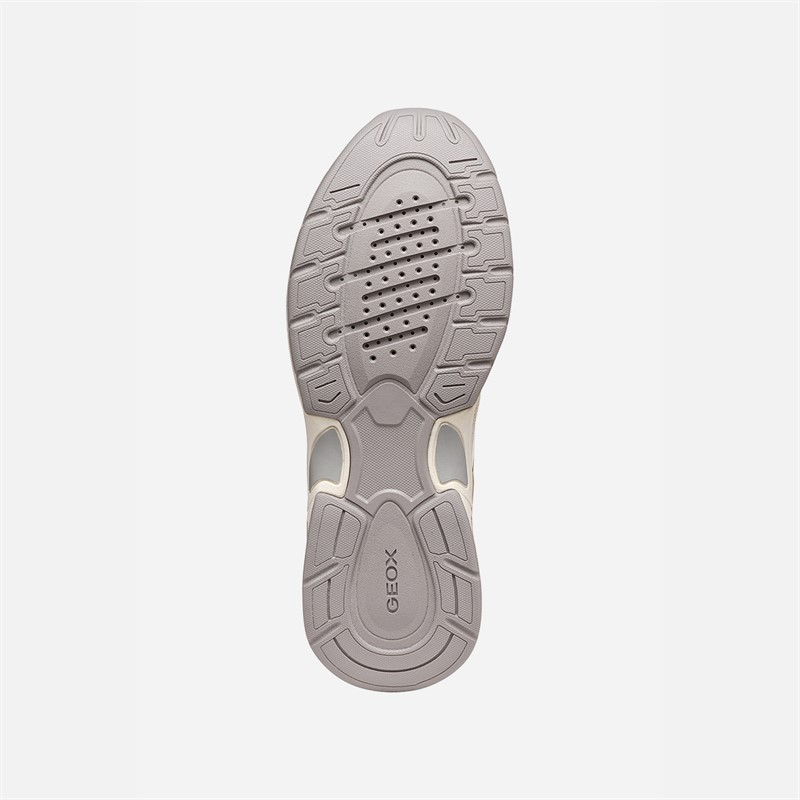 GEOX Damen Zarvia Sportschuhe Papyrus/Weiß