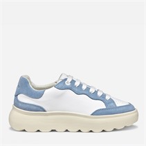 GEOX Damen Spherica EC4.1 Turnschuhe Weiß/Hellblau Weiß/Lt Blue