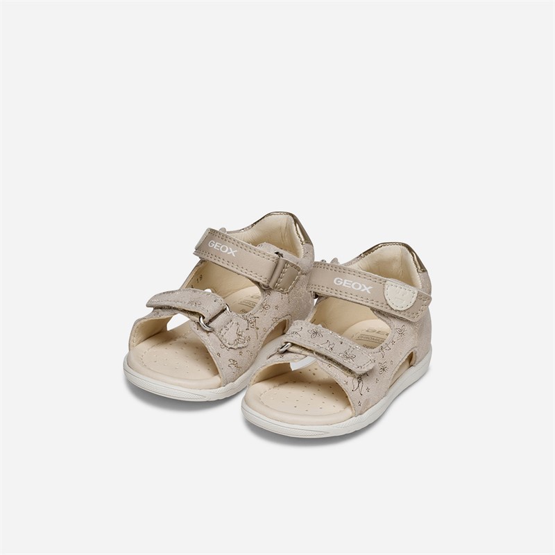 GEOX Kleinkind Mädchen Macchia Sandalen Beige/Platinum