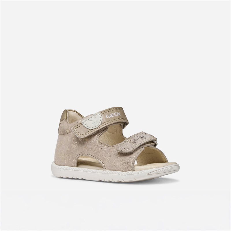 GEOX Kleinkind Mädchen Macchia Sandalen Beige/Platinum