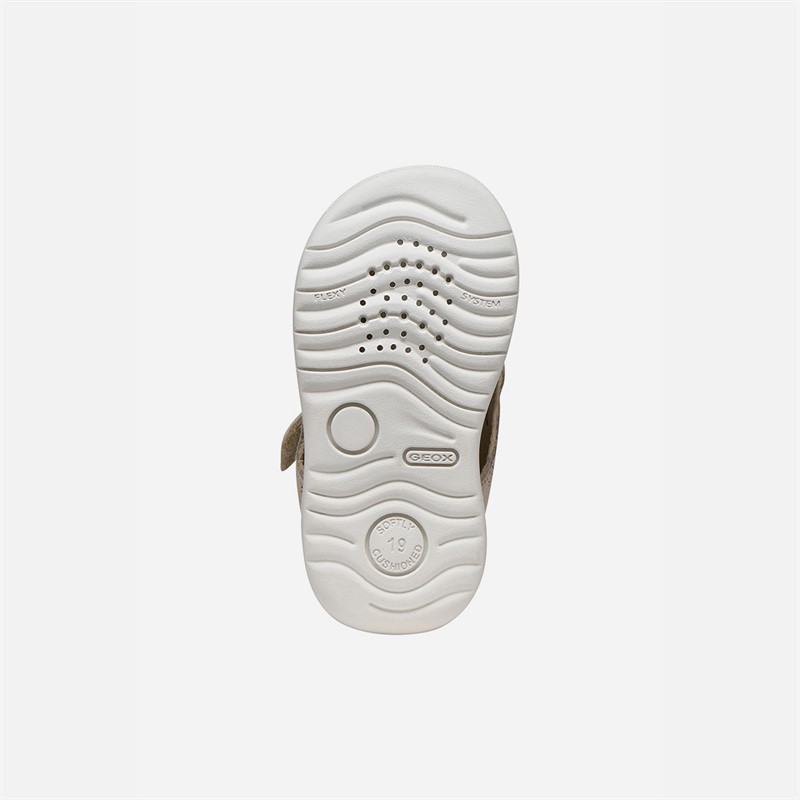 GEOX Kleinkind Mädchen Macchia Sandalen Beige/Platinum