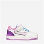 GEOX Junior Mädchen Washiba Turnschuhe Weiß/Dunkelviolett Weiß/Dk Purple