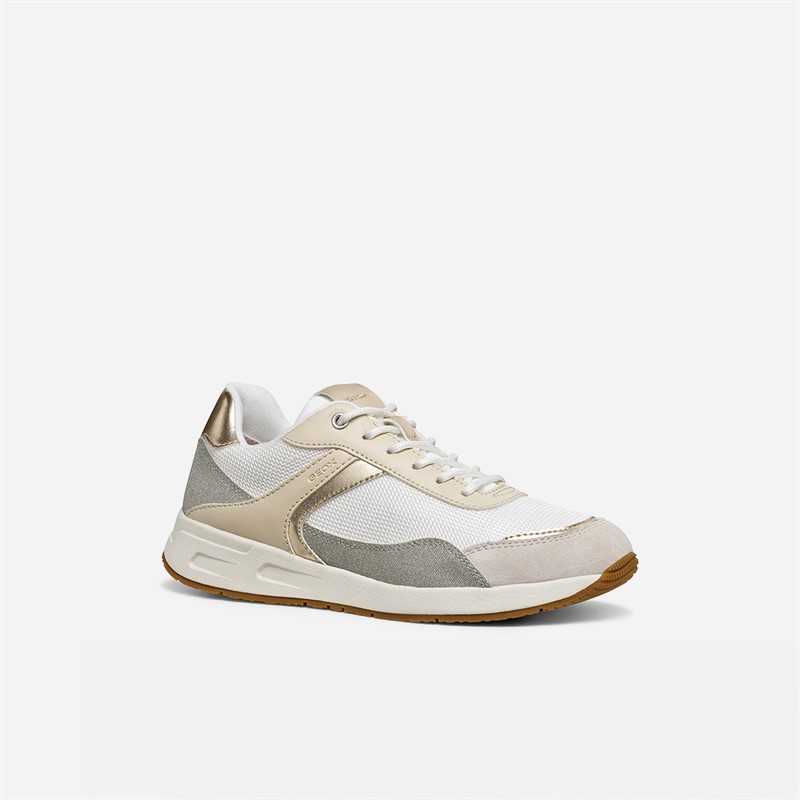 GEOX Damen Bulmya Sneaker Papyrus/Weiß