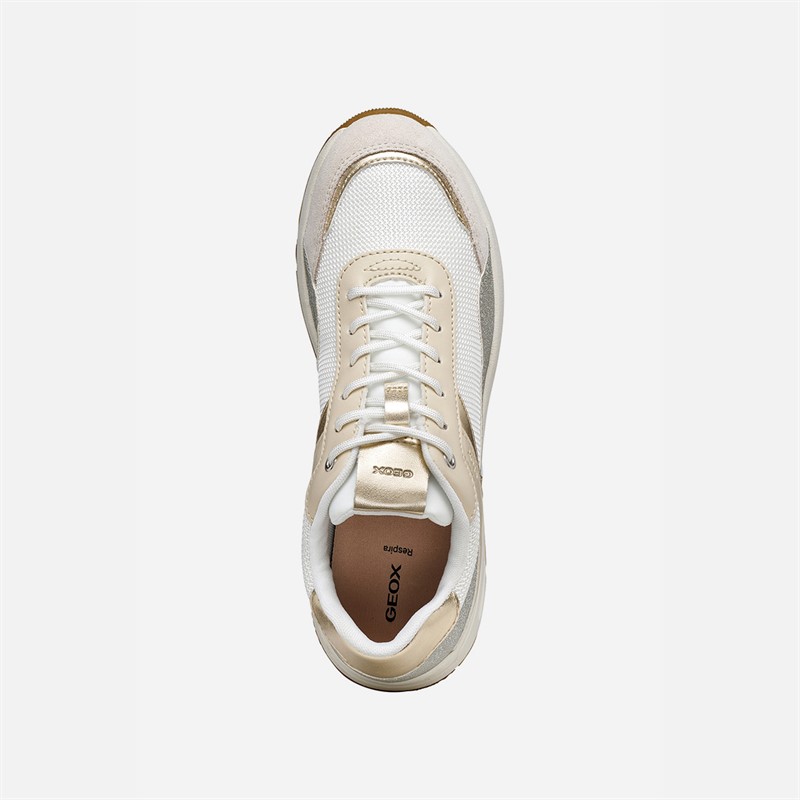 GEOX Damen Bulmya Sneaker Papyrus/Weiß