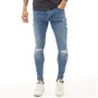 Gym King Herren Skinny Jeans Mittelblau