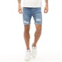 Gym King Mens Denim Tate Shorts Mid Wash