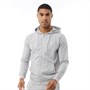 Gym King Mens Lightweight Lounge Zip Through Hoodie Grey Marl
