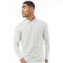Gym King Mens Mateo Long Sleeve Polo Light Grey