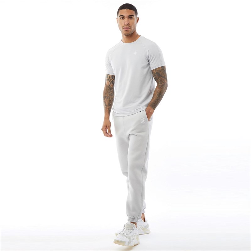 Gym King Mens Signature T-Shirt Light Grey