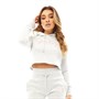 Gym King Dames Sky Script Crop Hoodie Lichtgrijs