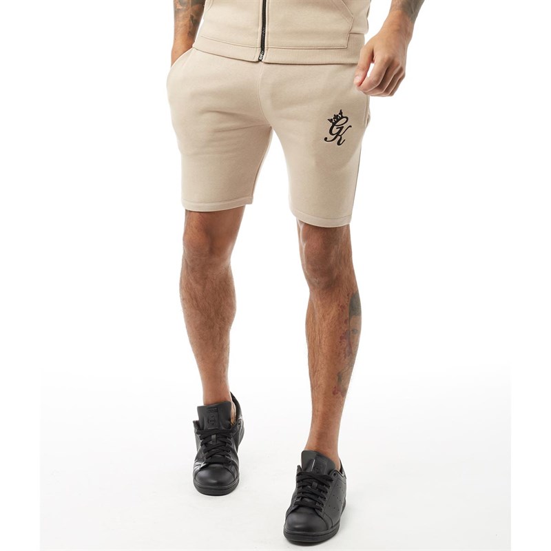 Buy Gym King Mens Fleece Shorts Ecru
