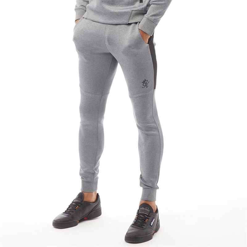 gym king grey tracksuit bottoms