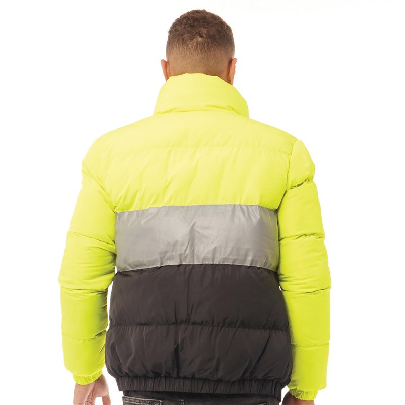 Buy GOOD FOR NOTHING Mens Road Puffer Jacket Neon
