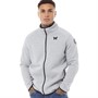 GOOD FOR NOTHING Mens Cocoo Full Zip Fleece Sweatshirt Light Grey Marl