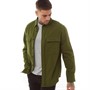 GOOD FOR NOTHING Herren Twill Shacket Hemd mit langem Arm Grün