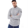 GOOD FOR NOTHING Mens Pique Long Sleeve Shirt Grey Flannel
