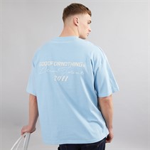 GOOD FOR NOTHING Mens Oversized T-Shirt Powder Blue Peached