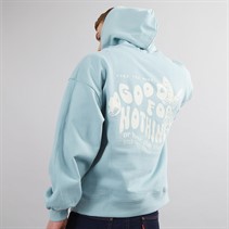 GOOD FOR NOTHING Mens Butterfly Stamp Hoodie Stone Blue