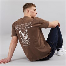 GOOD FOR NOTHING Mens Oversized Collection T-Shirt Rust Wash