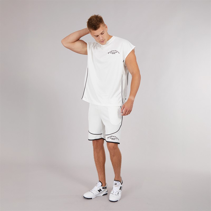 GOOD FOR NOTHING Mens Resort Mesh Shorts White