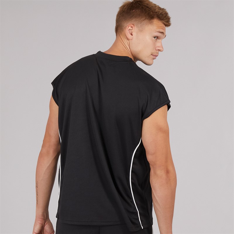 GOOD FOR NOTHING Mens Resort Mesh Vest Black