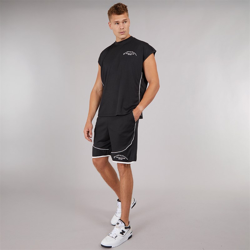 GOOD FOR NOTHING Mens Resort Mesh Vest Black