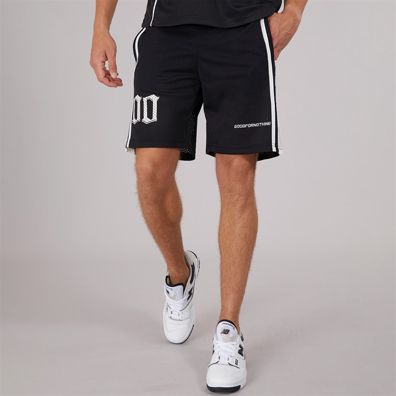 Mens Mesh Football Shorts Black - Size M