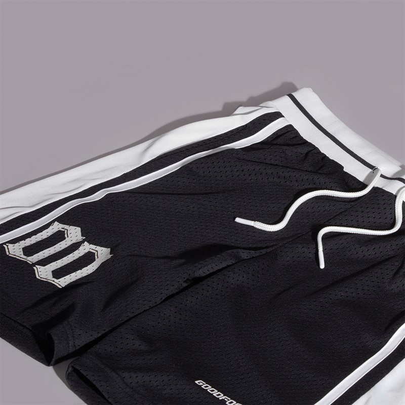 GOOD FOR NOTHING Mens Mesh Football Shorts Black