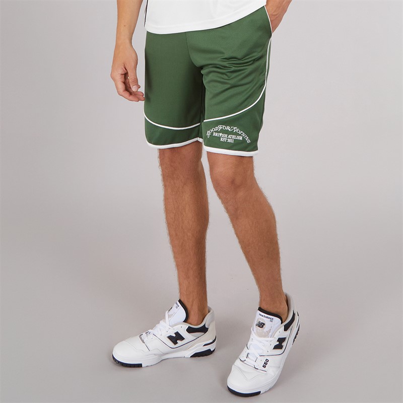Mens Resort Mesh Shorts Green - Size S